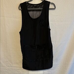 #855 Black Utility Pocket Mesh-Back Tank